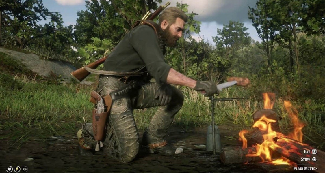 【RDR2】誰還在野外自己煮飯啊？來看看酒吧裏都有哪些好喫的吧～