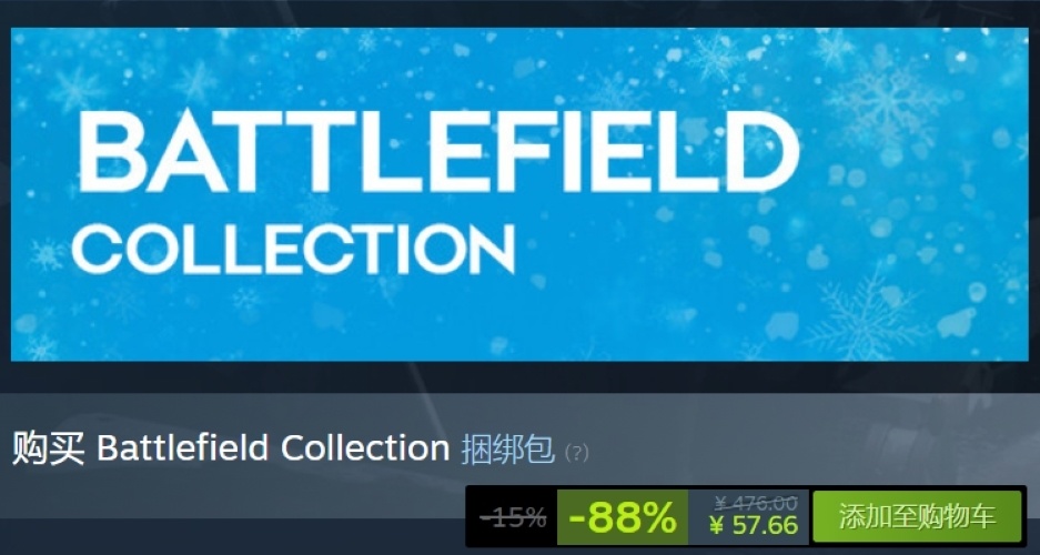 《極品飛車》《星戰》《戰地》系列推出捆綁包;《怪獵》在線破10w