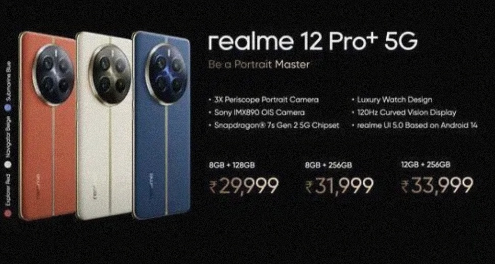 真我 12 Pro系列海外版正式发布，售价约2200元起