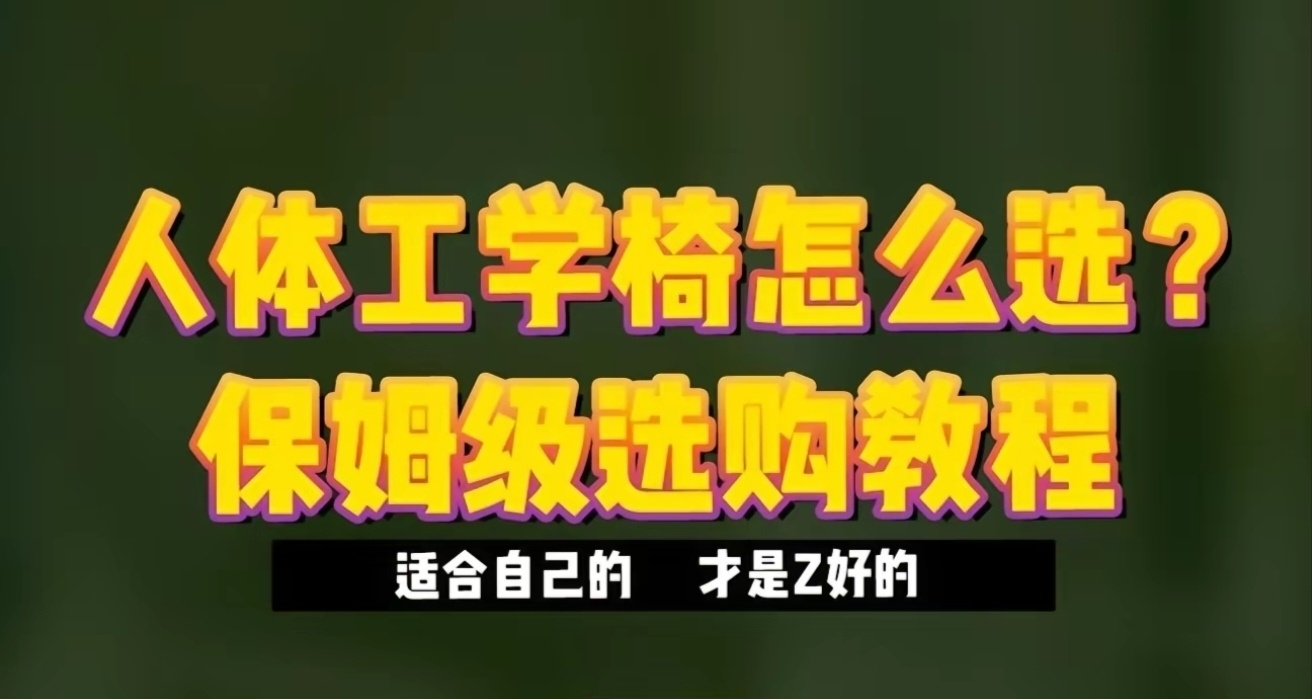 久坐的你该怎样选择人体工学椅？