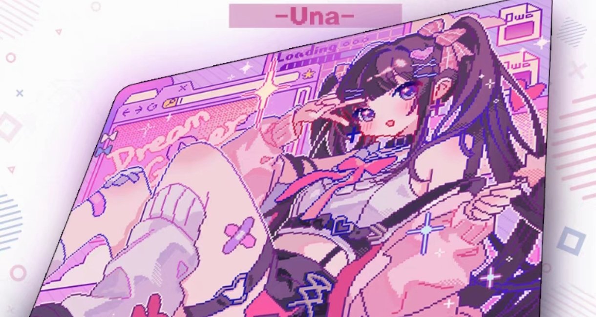 來自玻璃大廠《逐夢者》的二次元布墊，像素少女Una來襲！