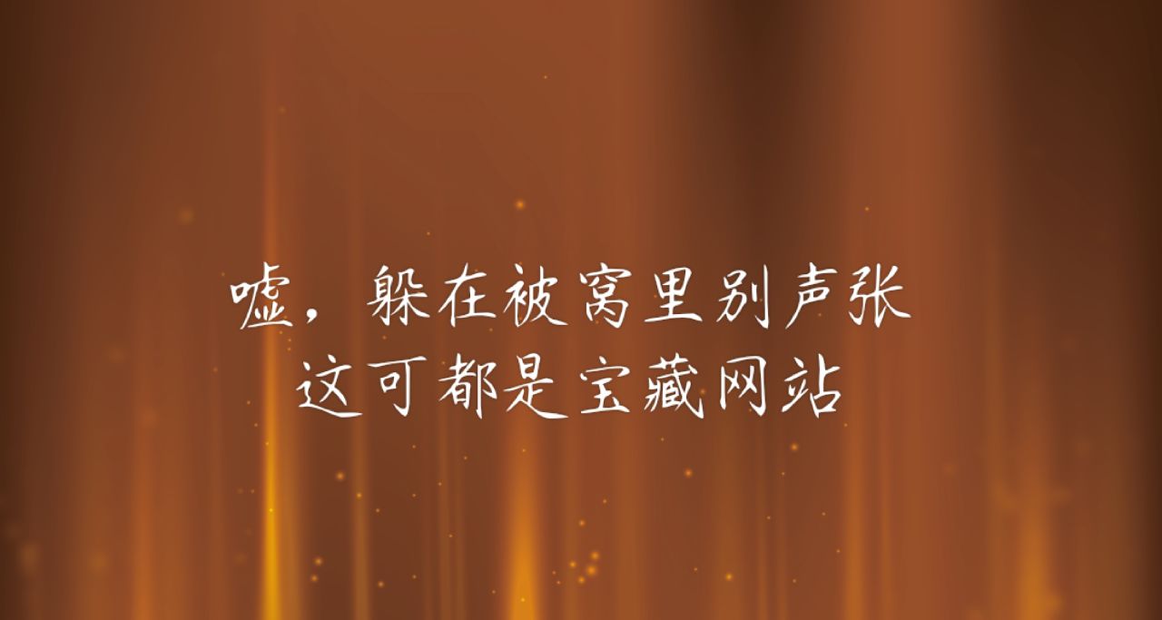 嘘，小声点，这些网站你收好
