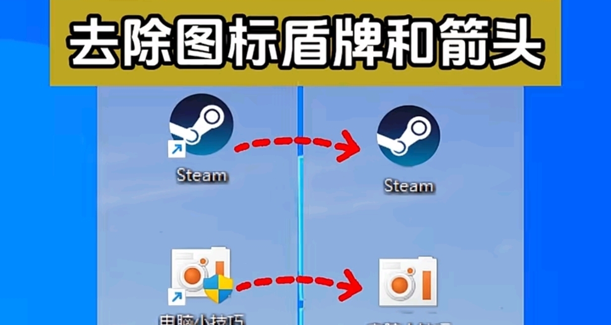 电脑小技巧5:去除图标盾牌和小箭头