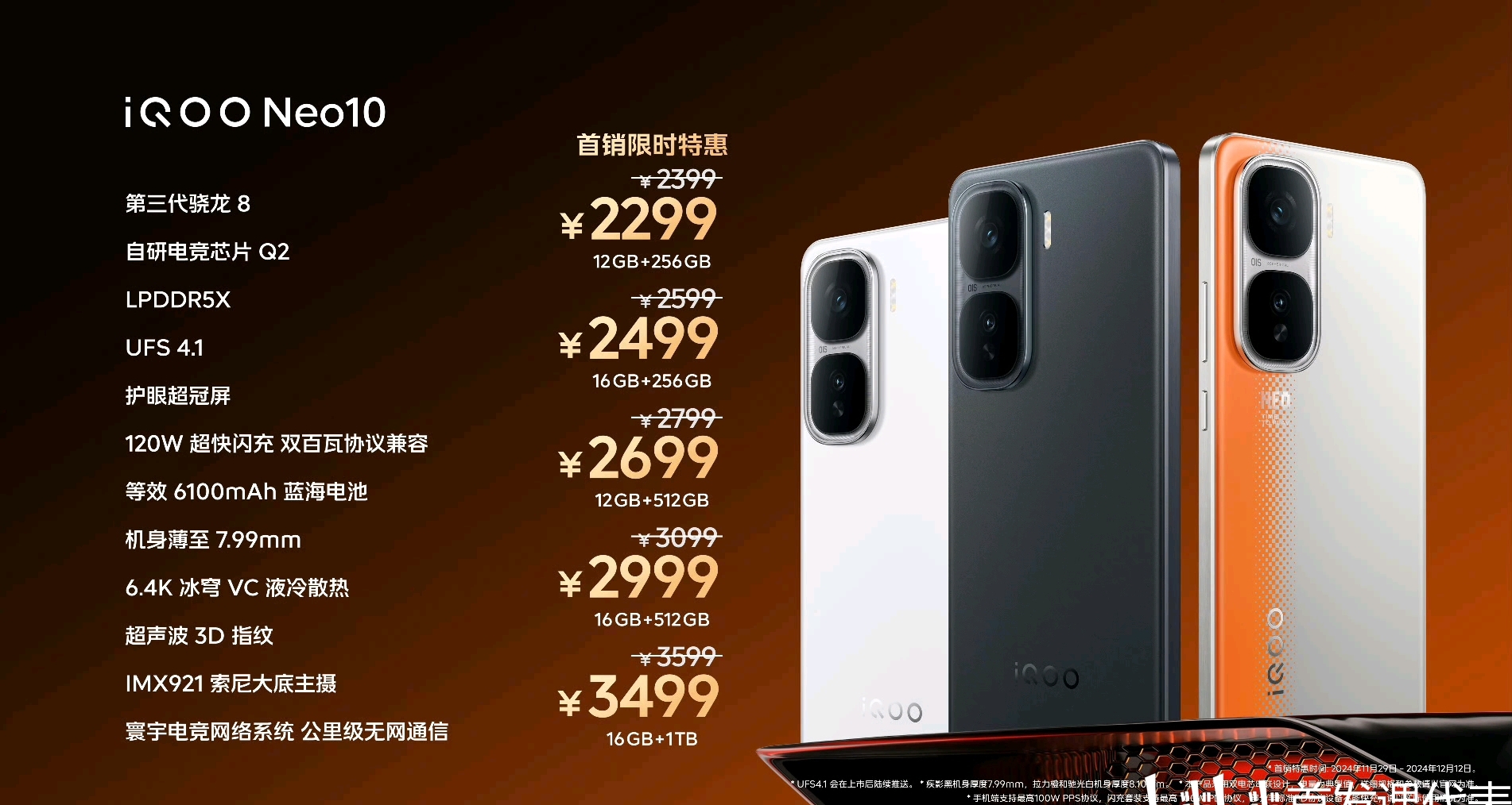 iQOO Neo10，正式发布：2299元起