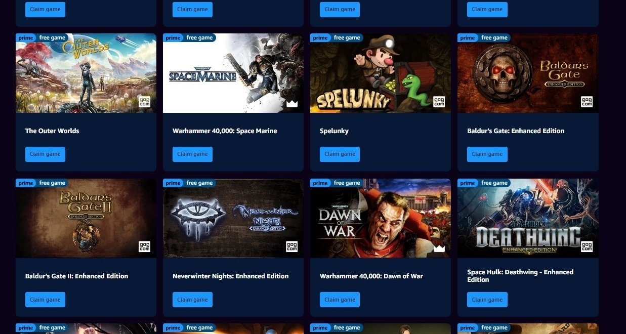 亞馬遜12月臨時補贈的遊戲大全