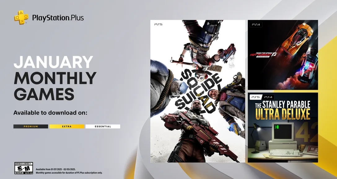 PS Plus 2025 年 1 月会免游戏名单