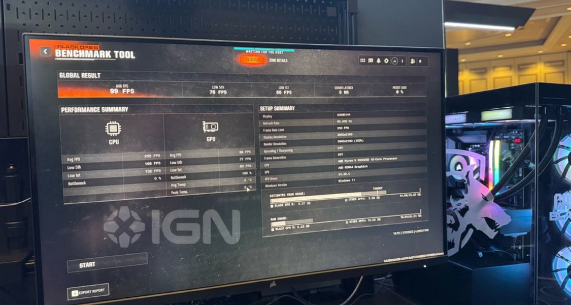 Radeon RX 9070使命召喚：黑色行動6測試成績：4K極致平均99幀