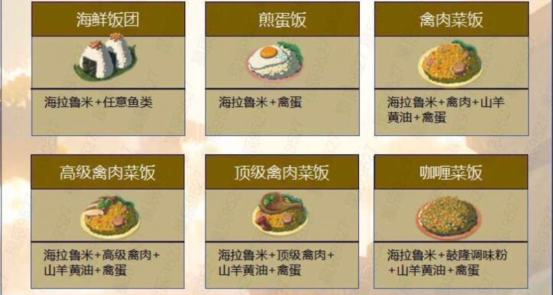 《塞爾達傳說：王國之淚》料理菜譜攻略分享