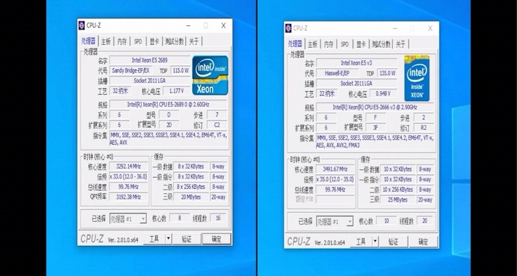 e5-2689和e5-2666v3的性能對比
