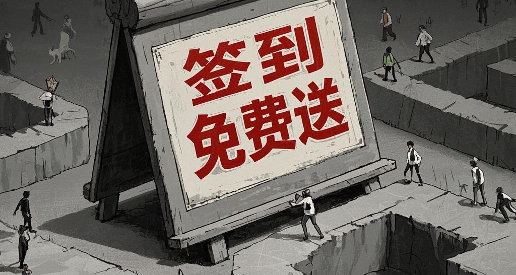 恭喜老哥簽到獲得swtich。談談簽到免費送背後的套路