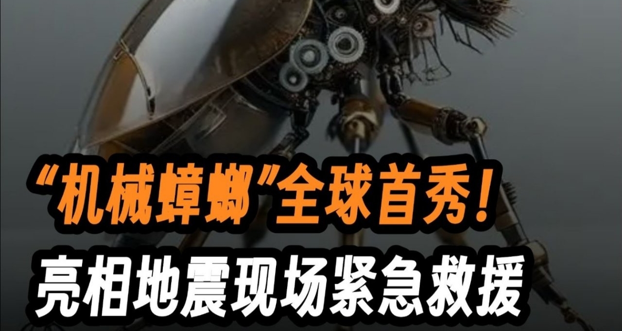 半机械蟑螂地震救援首秀：网友戏称我们已经派出蟑螂来救你啦！！