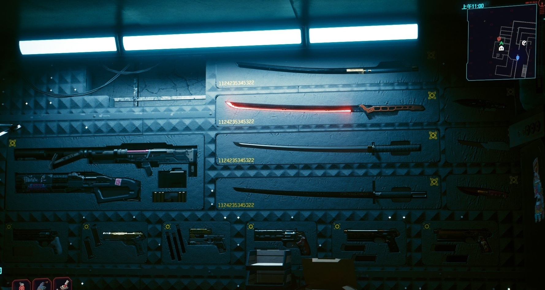 補檔#賽博朋克2077 2.0公寓牆上不朽武器展示(上篇)