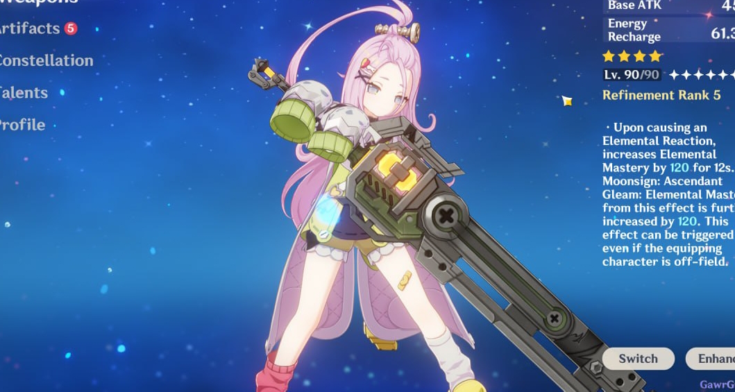 原神挪德卡莱全锻造武器一览