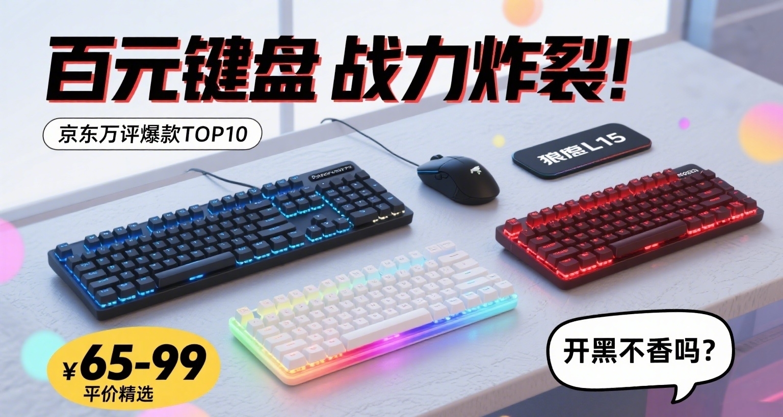 破百萬熱評！京東這 10 款百元鍵盤，C/P值爆棚，敲就上線！