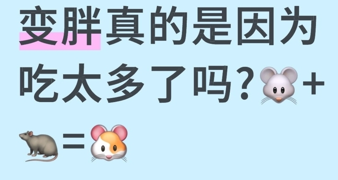 變胖真的是因爲喫太多了?