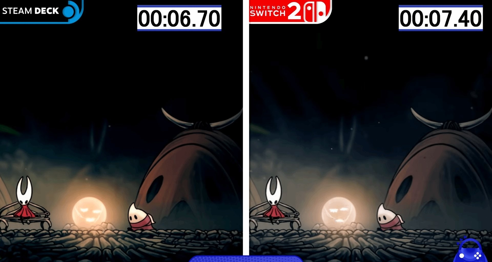 掌机对决！《空洞骑士：丝之歌》Switch2与Steam Deck画面对比