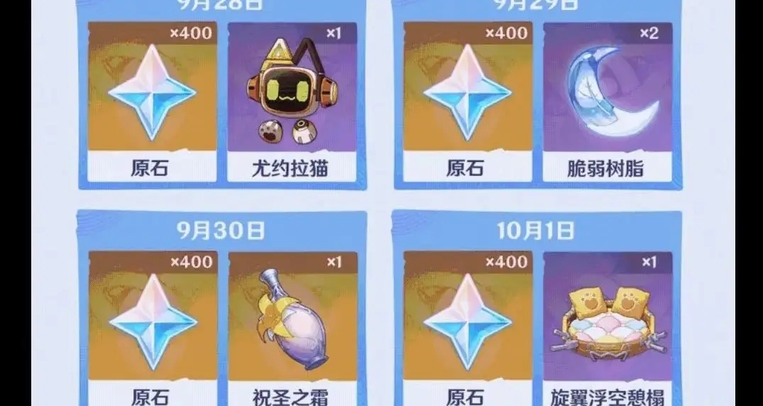 原神脆弱树脂今日开领