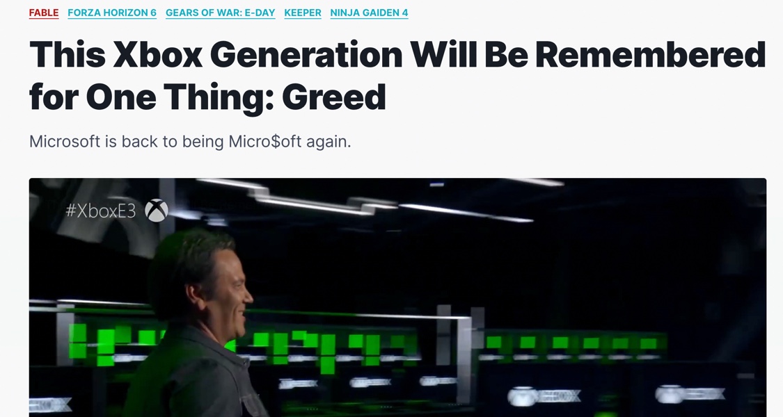 IGN都看不下去了，编辑发文讽刺称“微软又变回了Micro$oft”