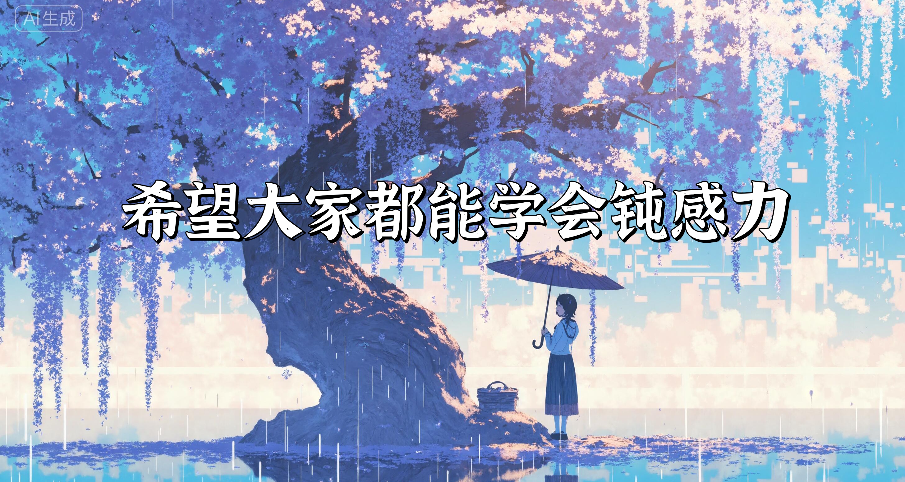 希望大家都能学会钝感力