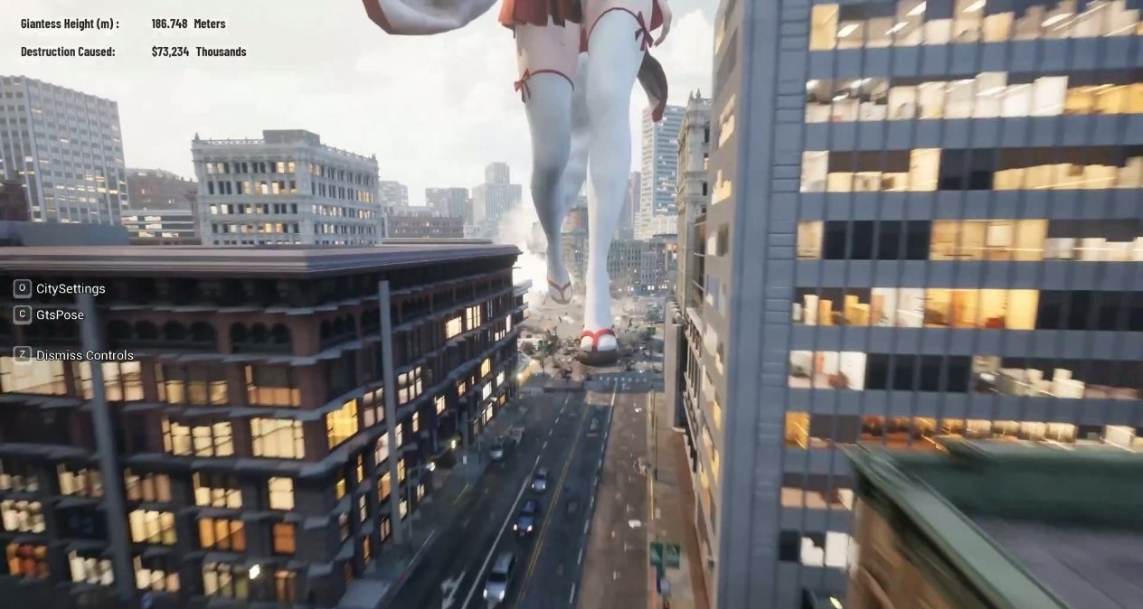 《女巨人遊樂場》實機演示曝光！性感女巨人肆意踐踏城市