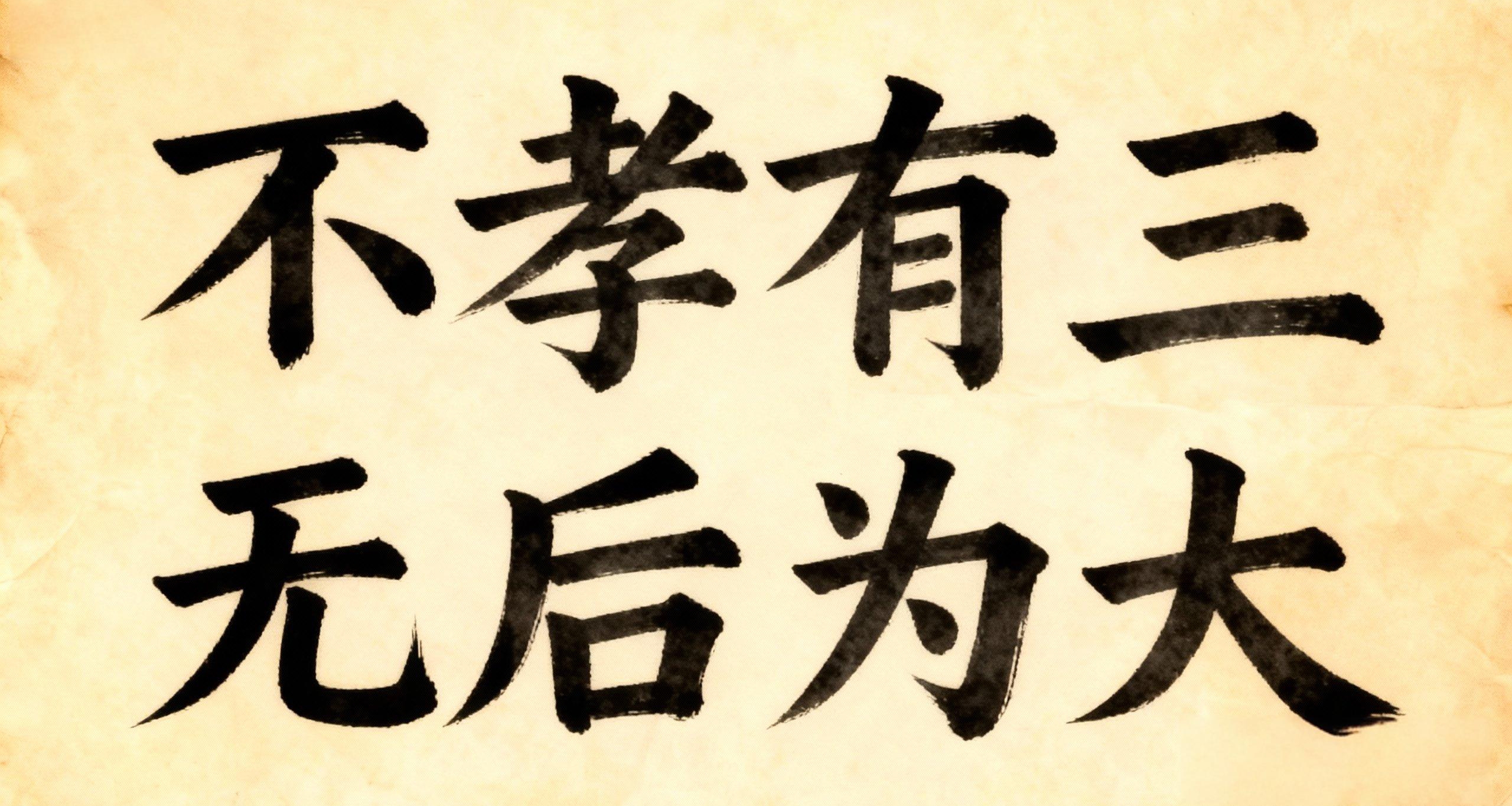 “不孝有三，無後爲大”中，除“無後”外，另外兩條是什麼？