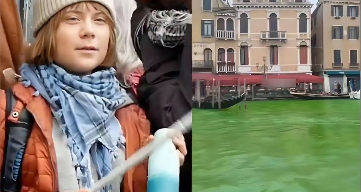 環保少女及同伴染綠威尼斯大運河，遭罰款並禁入48小時