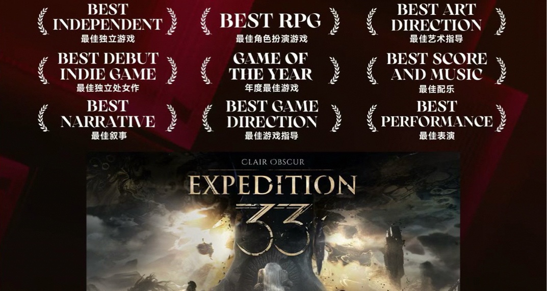 大滿貫！《光與影：33號遠征隊》獨攬九項大獎！