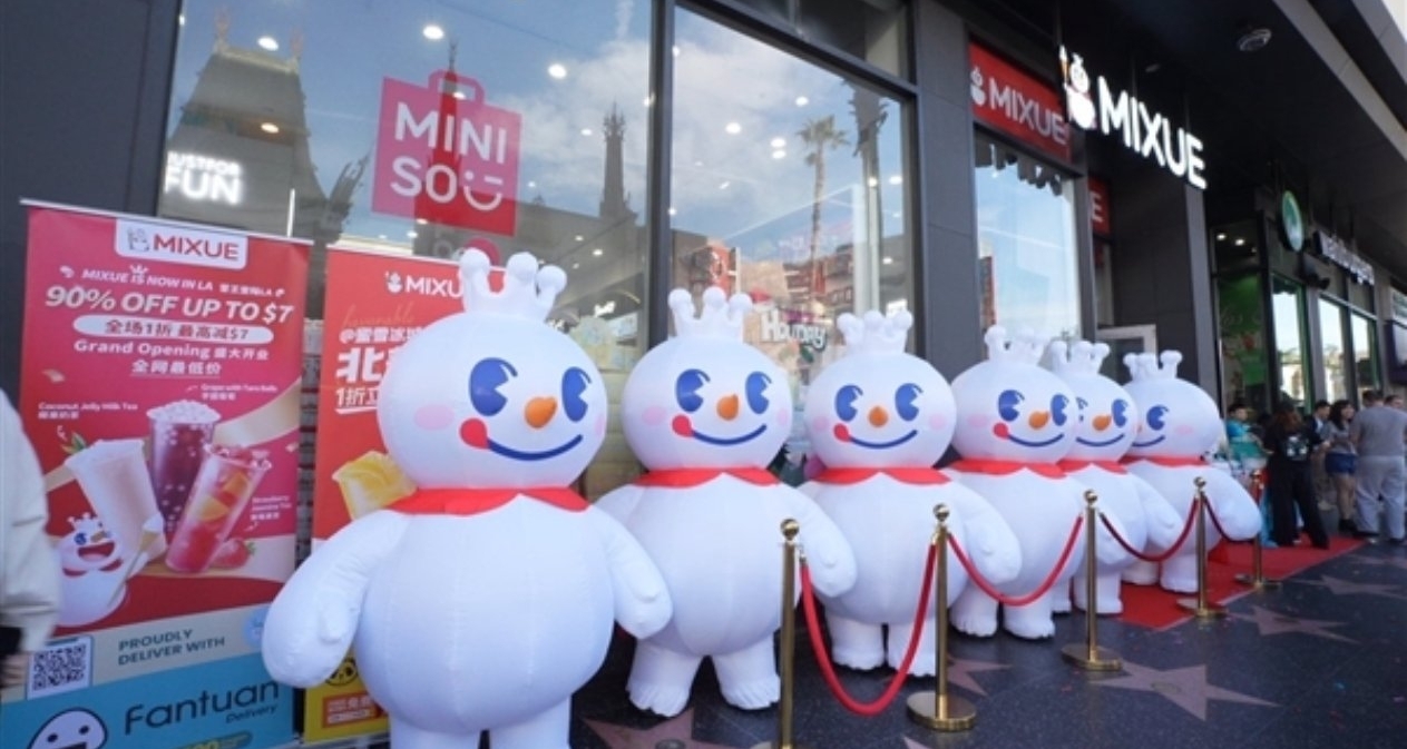 蜜雪冰城美國首店落戶洛杉磯好萊塢，招牌冰淇淋1.19美元