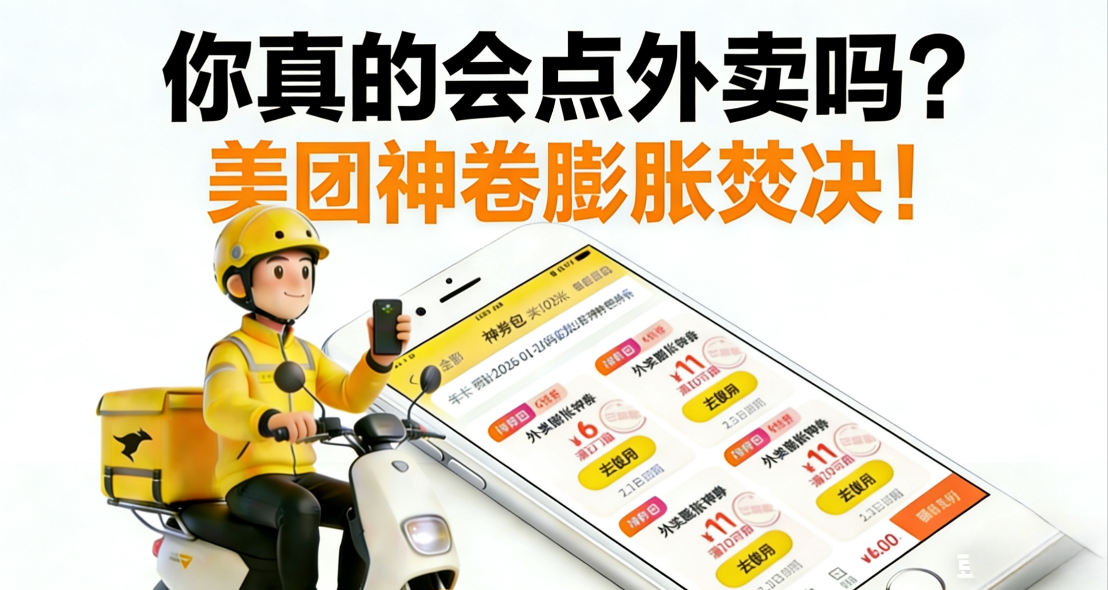 后悔没早看！外卖神券最新膨胀焚决，最低20-15叠店补省钱攻略