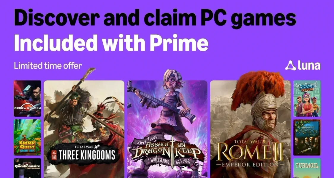 亞馬遜Prime會員3月免費遊戲出爐