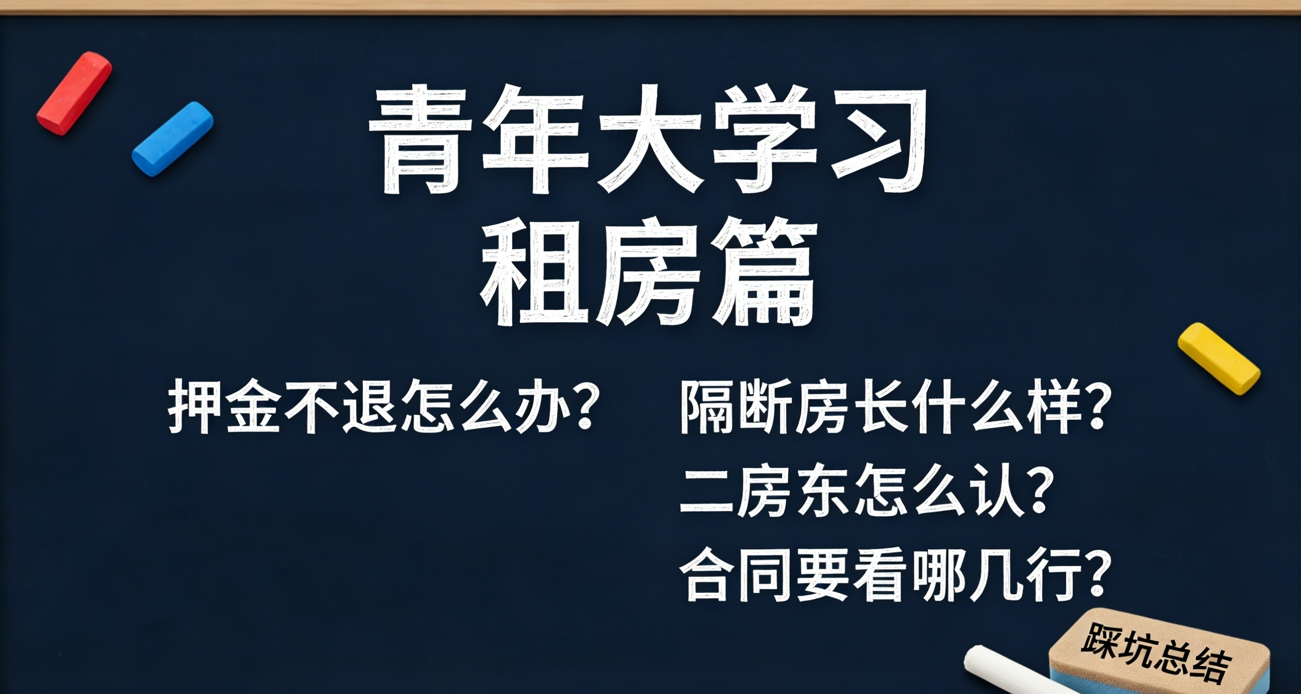 青年大學習·租房篇