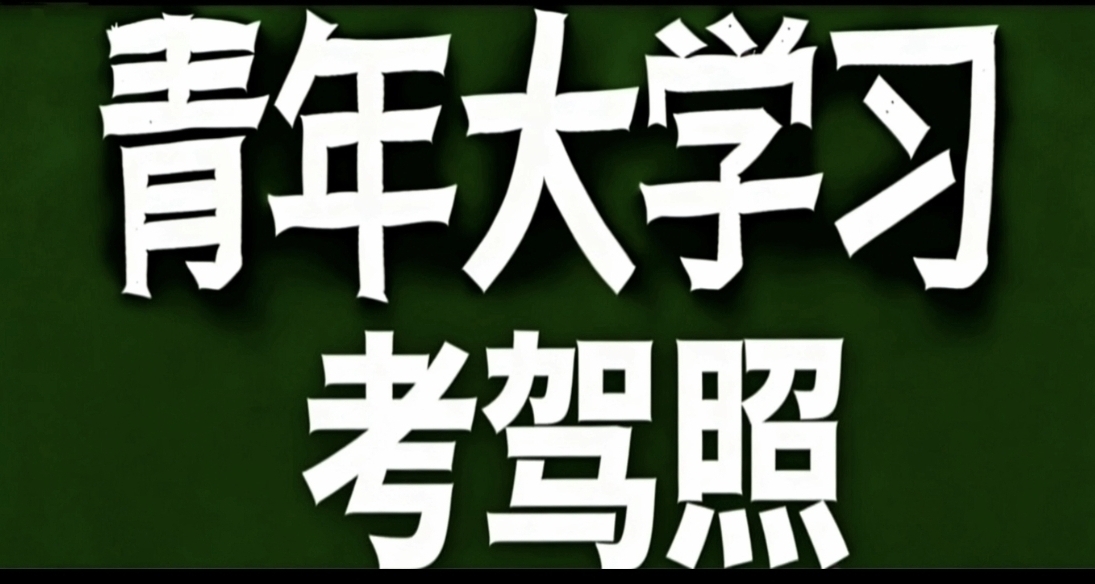 青年大学习·考驾照