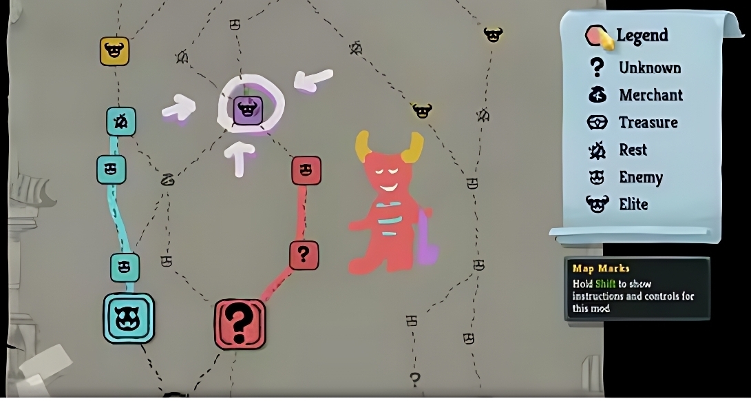 我参考了《杀戮尖塔》的树状地图设计