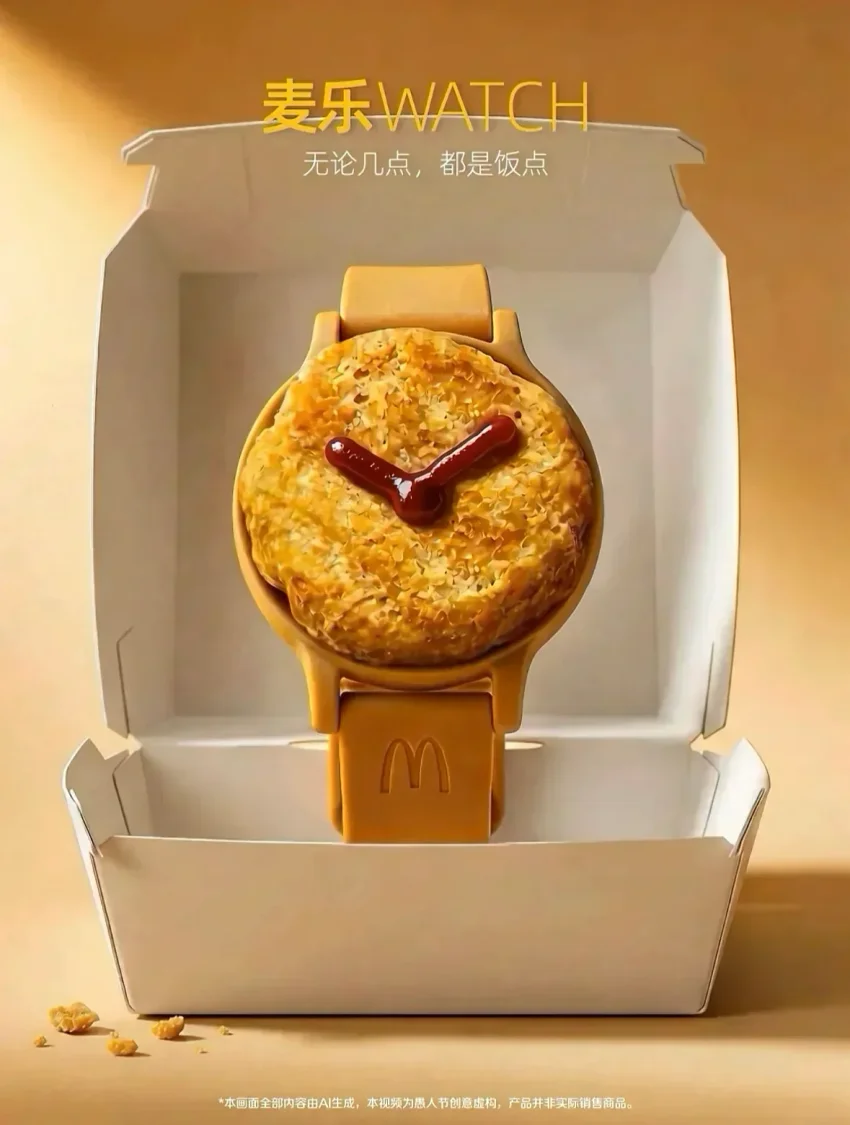 麦当劳今日发布全新手表—麦乐watch