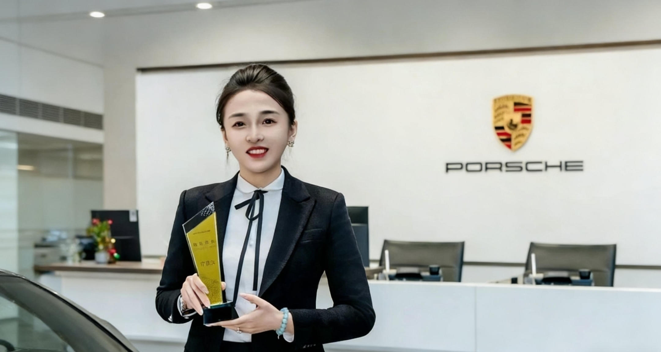 青島保時捷銷冠牟倩文再奪2026年一季度銷冠，否認年薪200萬傳聞