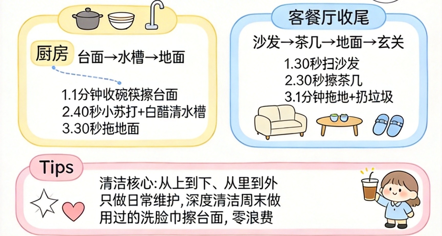 《10分鐘全屋清潔懶人流程》（極限版）