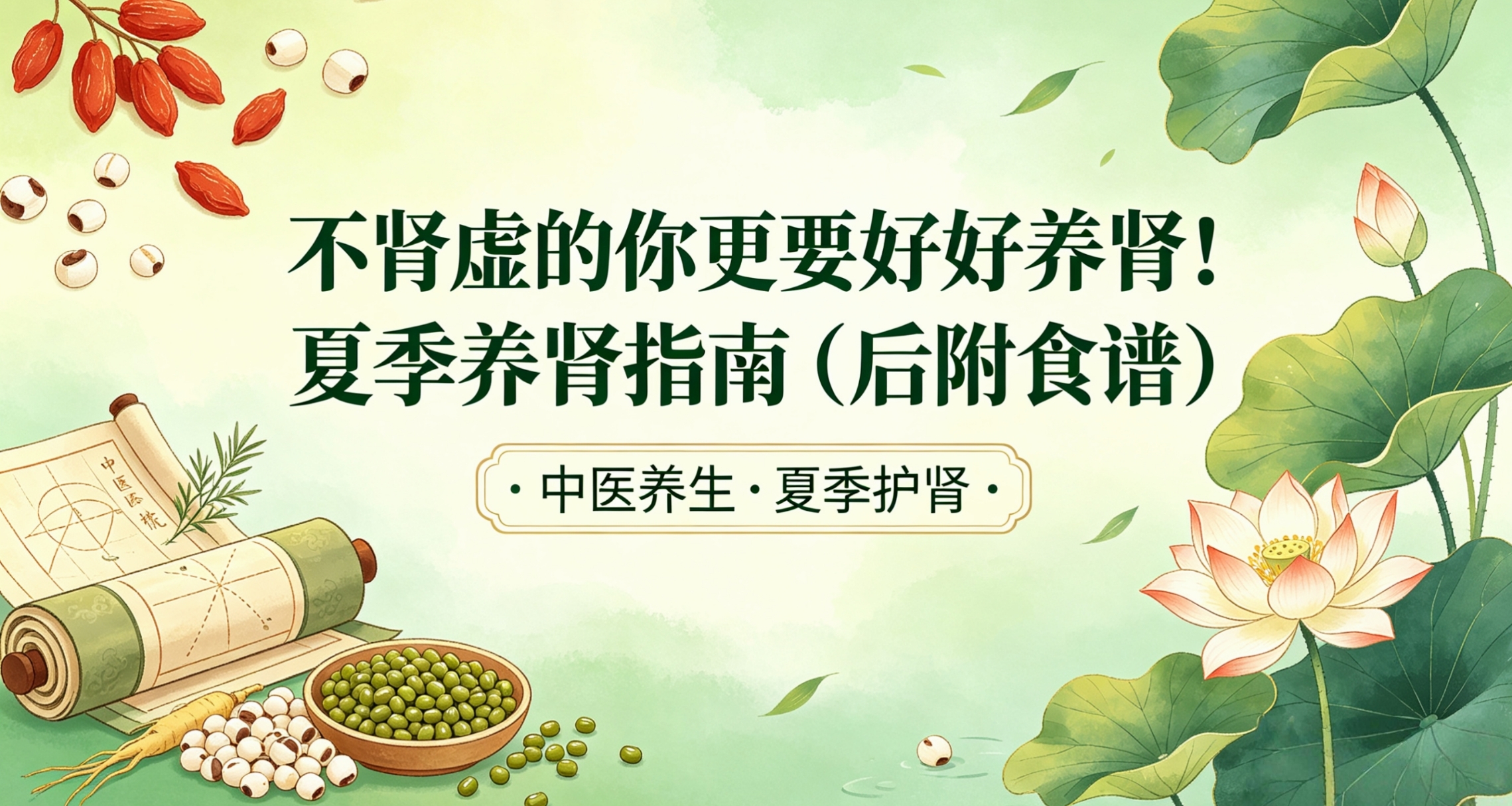 本來就不腎虛的你更要好好養腎！夏季養腎指南！（後附食譜）