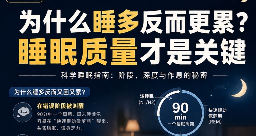 为什么睡得越多感觉越累？