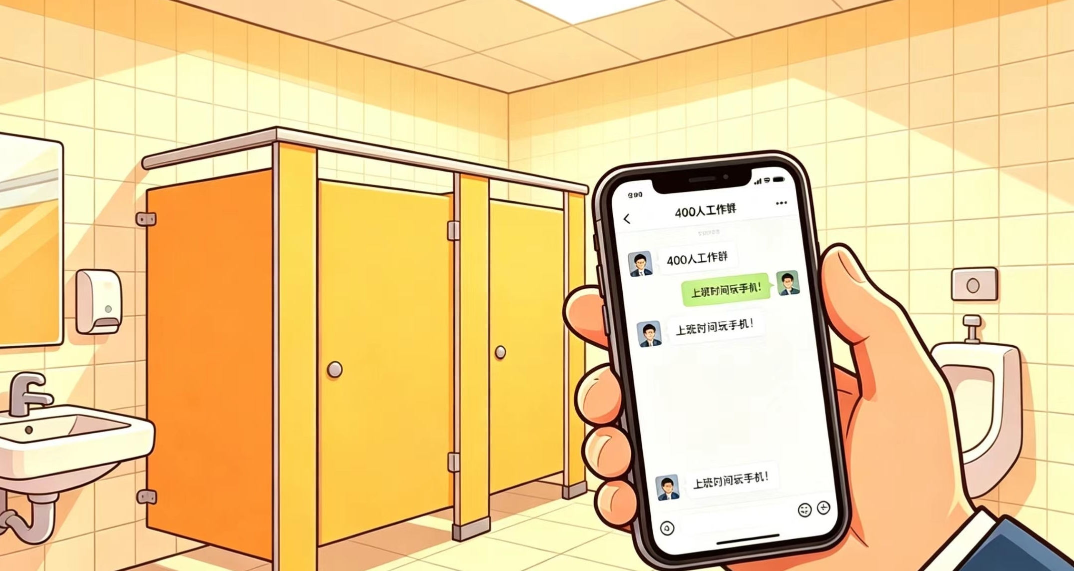 社死！員工廁所長時間玩手機被辭退，實拍照片被髮工作羣