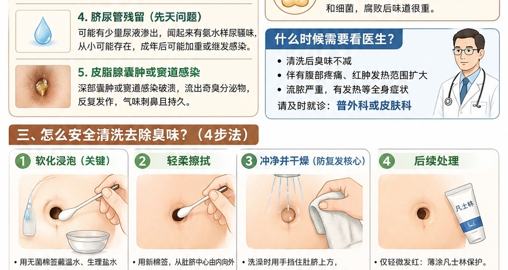 为什么有时候肚脐眼会有异味？