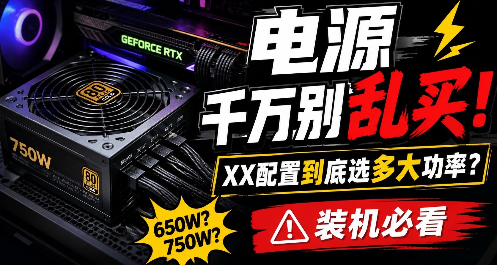 電腦電源如何選購?XX配置選多大電源?裝機必看!