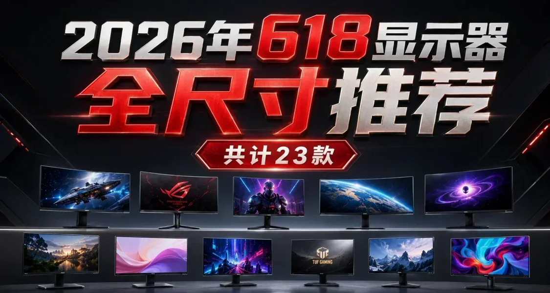 爆肝【2026年618顯示器全尺寸終極推薦】共計23款，全文無恰飯！