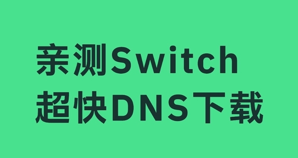 親測Switch下載超快DNS彙總推薦！！！