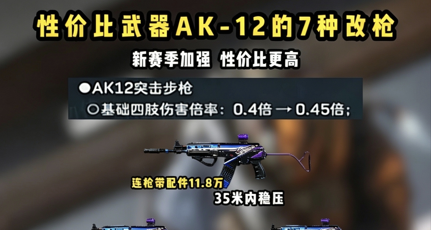 新賽季核電站猛攻神器！高性價比AK12改槍全方案