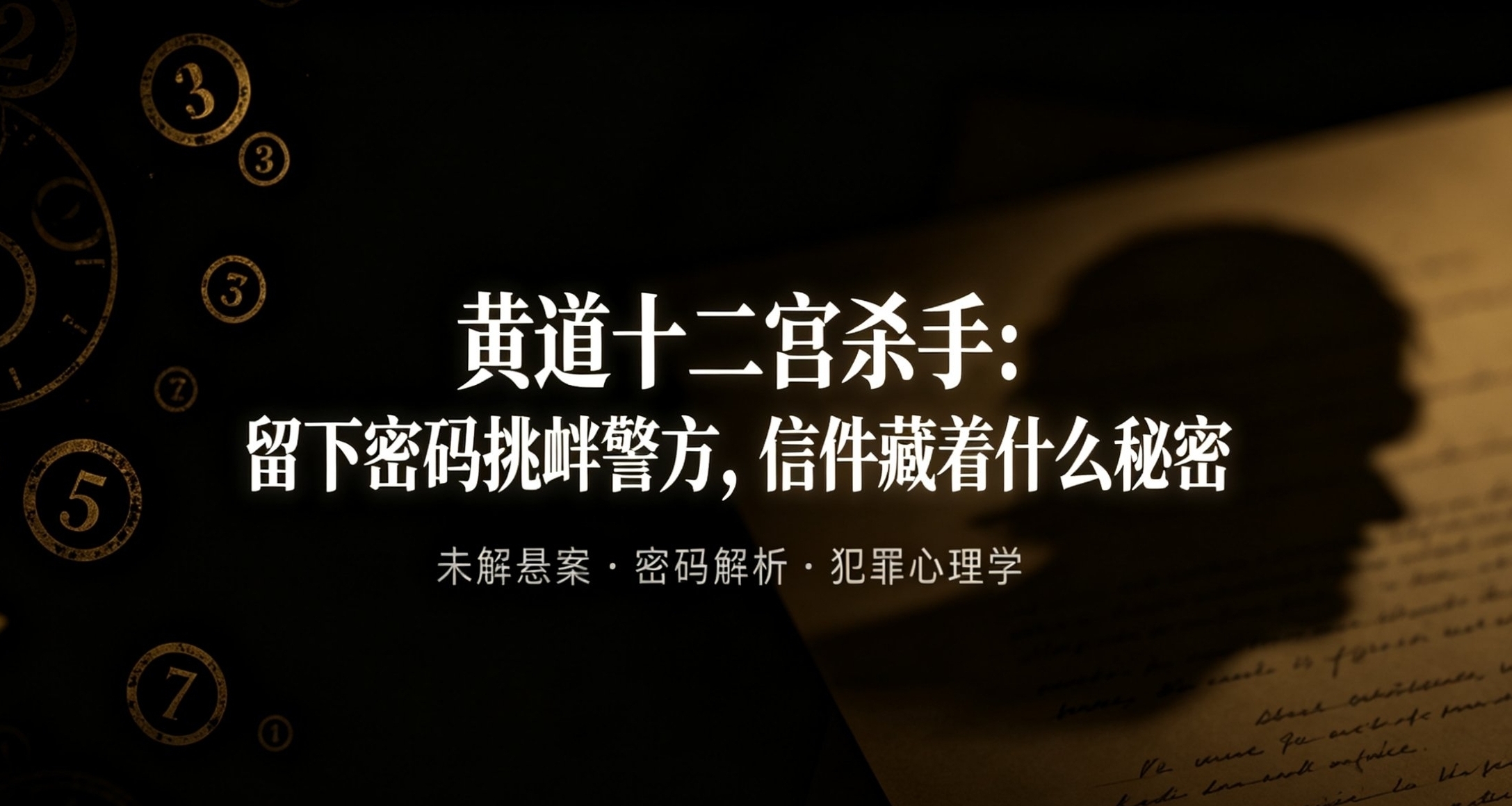 黄道十二宫杀手：留下密码挑衅警方，信件藏着什么秘密