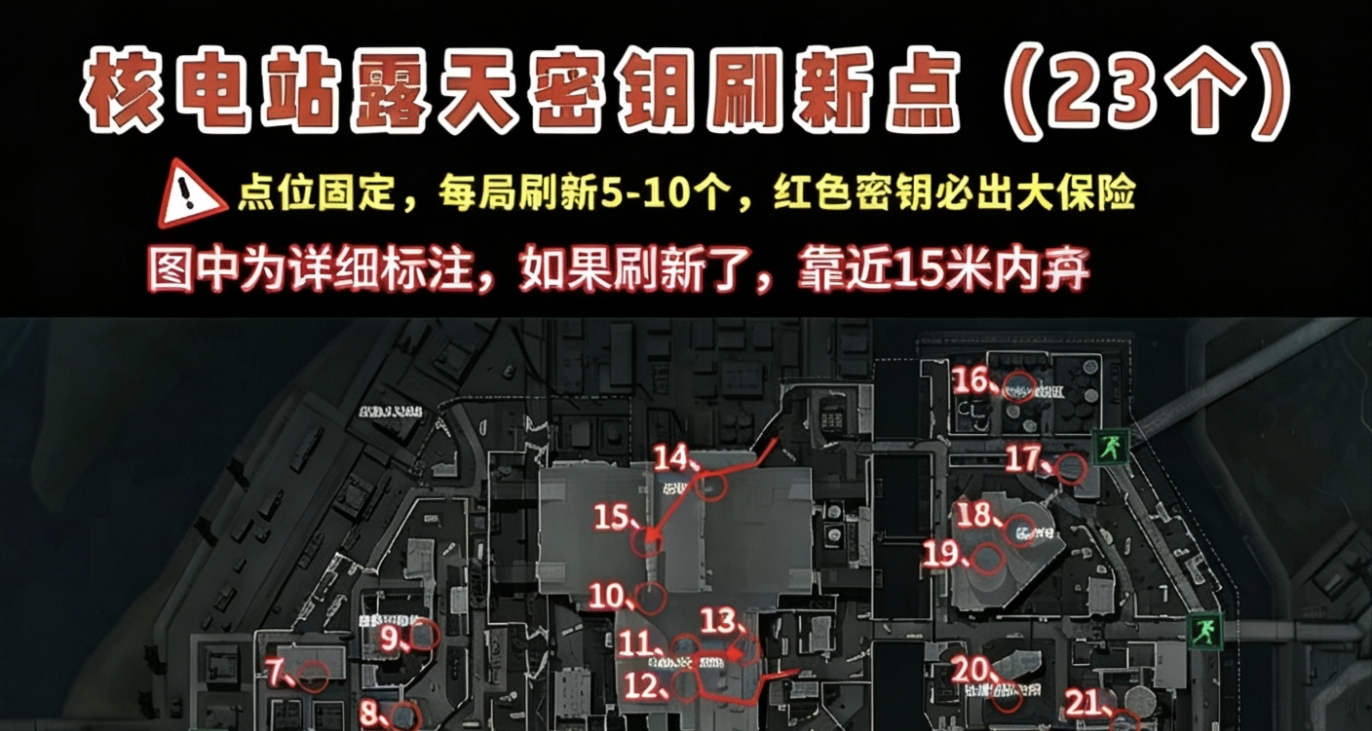 三角洲行動核電站AZ3全23處露天密鑰點位完整攻略