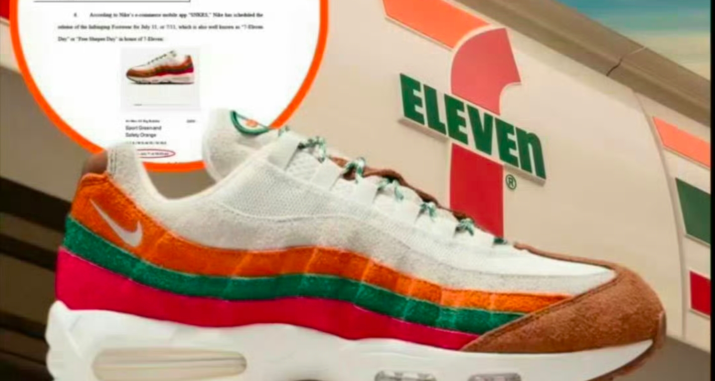 7-11便利店在美国起诉耐克公司运动鞋擅自使用其标志配色！