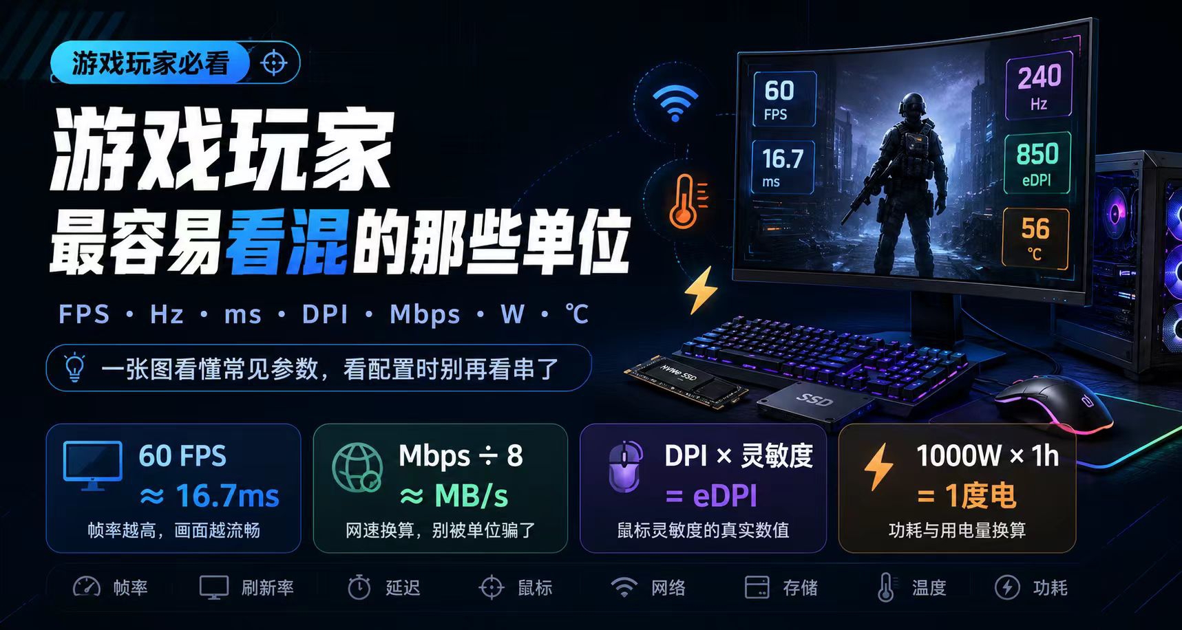 游戏玩家最容易看混的那些单位，我整理成图了
