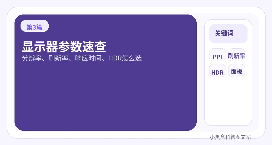 顯示器參數一大堆，買的時候到底看什麼？