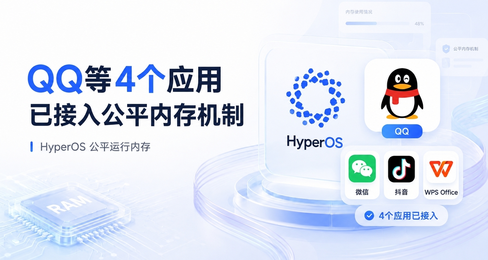 QQ等4个应用已接入公平内存机制
